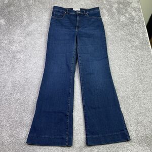 Everlane Jeans Women's 29 Blue High Rise Flare Dark Denim Stretch Boho Preppy